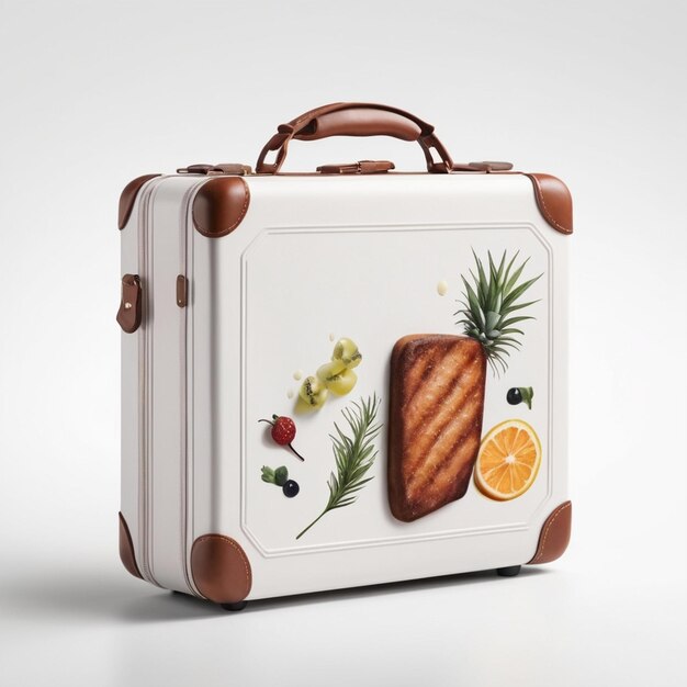 Stylish Suitcase Design for Travel Isolated Product Photography on White Background