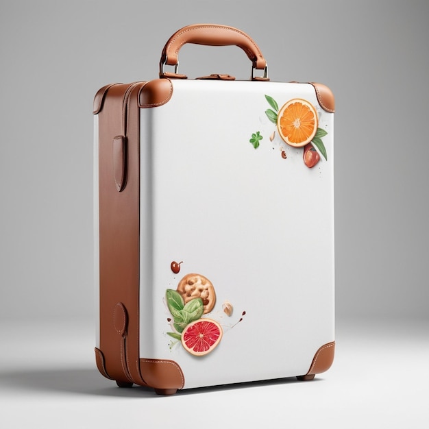 Stylish Suitcase Design for Travel Isolated Product Photography on White Background