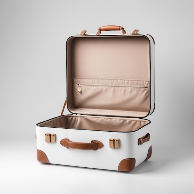 Stylish Suitcase Design for Travel Isolated Product Photography on White Background