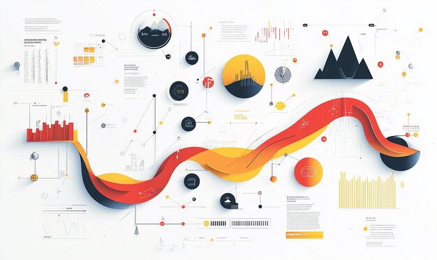 Photo stylish vector infographics with innovative layouts graphs