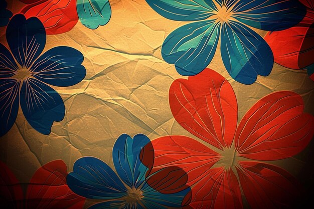 Stylish Vintage Retro Floral Wallpaper Background