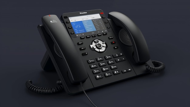 Stylish VoIP phone with dual handsets