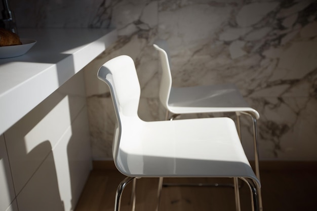 stylish white indoor bar stools