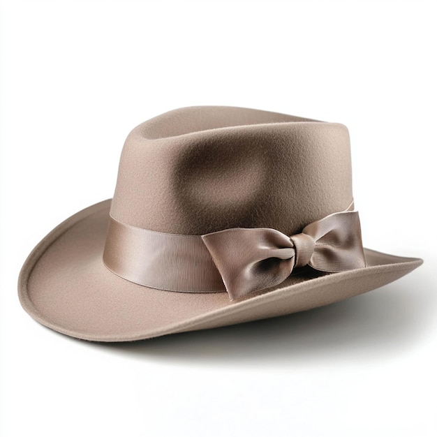 Photo a stylish widebrimmed hat with a ribbon band