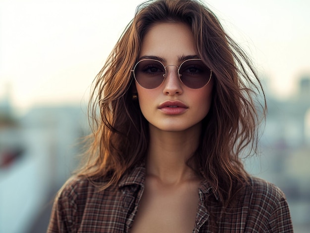 Stylish Woman Wearing Sunglasses Fashion Accessory Product Photography