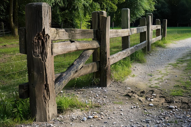 Photo stylish wooden gate design