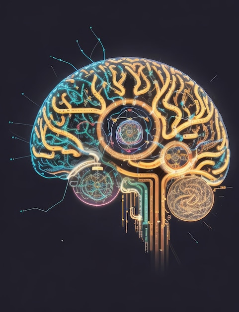 a stylized brain icon surrounded by a soft glow or aura representing the boost of knowledge ai