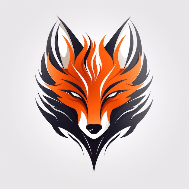 Stylized Fox Head Logo Fierce and Modern Design