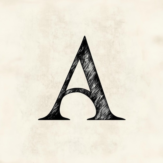 Stylized Letter A in Artistic Design