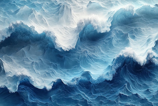 Photo stylized ocean waves and water patterns artistic and decorative designs