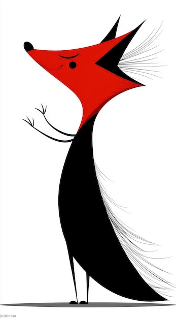 Stylized Red Fox Illustration