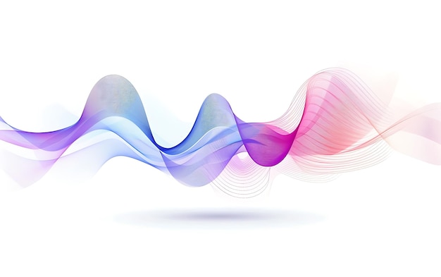 Stylized sound wave vector design element for audio visualization or music background