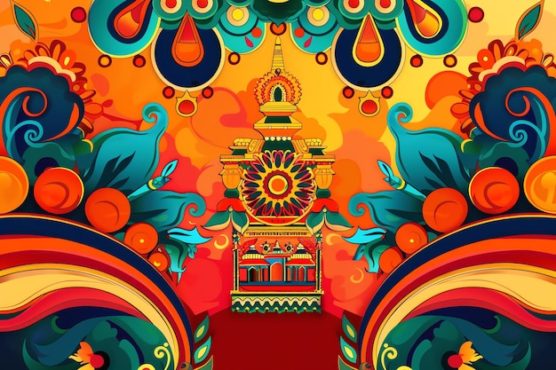 and Subhadra Indian background concept