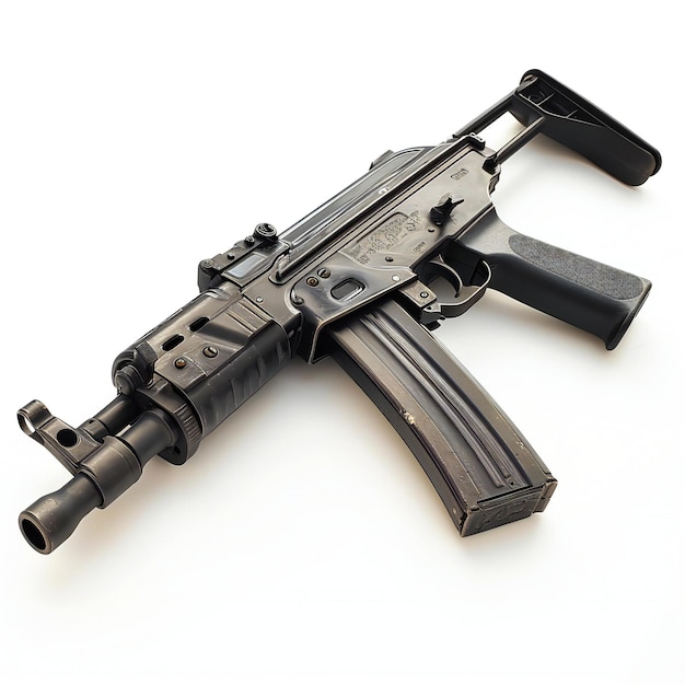 Submachine gun isolated on a white background