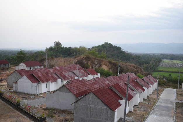 subsidized housing with a blue sky view a program to help peoples build and owned new house