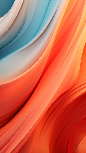 Subtle abstract background with bright orange and blue waves Gradient colors Generative AI