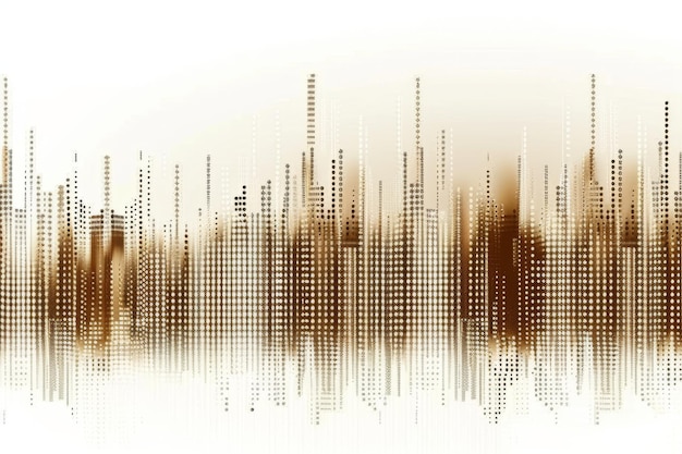 Photo subtle golden soundwave pattern with a modern and elegant design abstract background