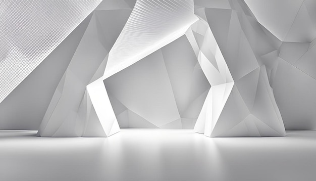 Subtle low poly line style white background