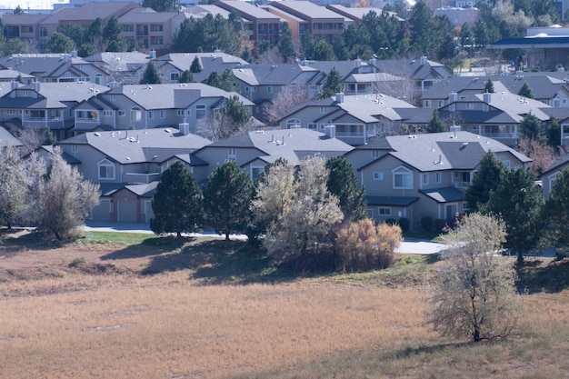 Suburb in autumn.