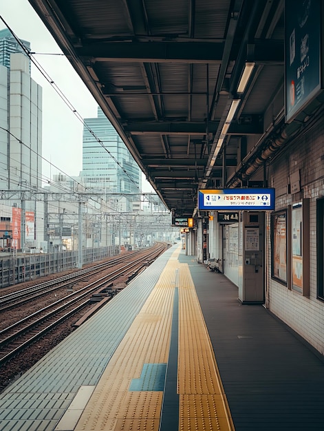 a subway station with a sign that says  tokyo