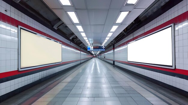 a subway tunnel with a sign that says quot exit quot