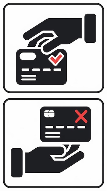 Succesful and Failed Payment vector sign Approved and Denied transaction vector icon