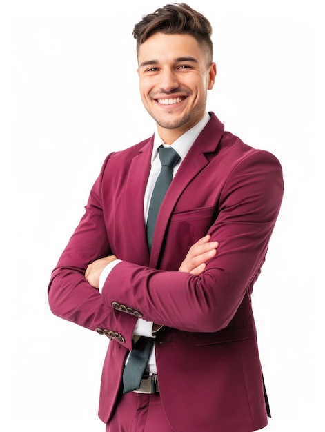 Success business manager in white background