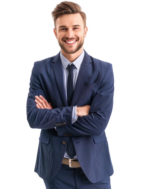 Success business manager in white background