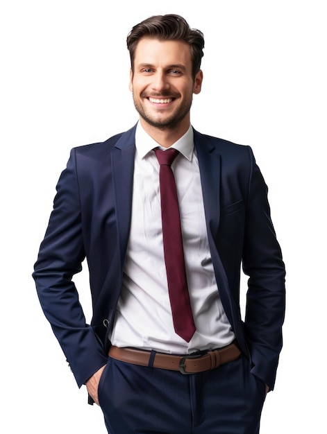 Success business manager in white background