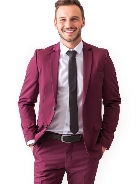 Success business manager in white background