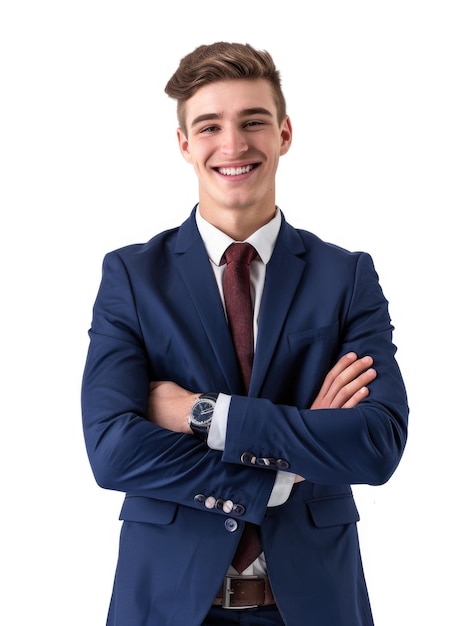 Success business manager in white background