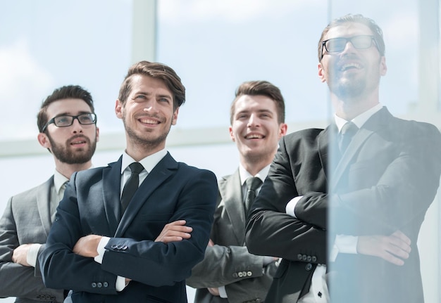 Successful business people standing togetherphoto with copy space