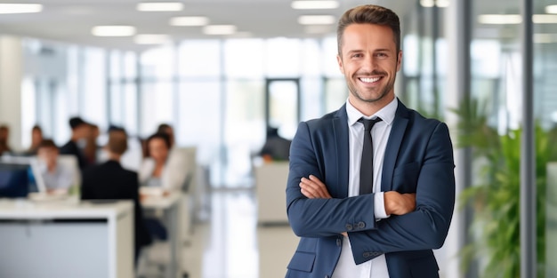 Successful businessman in a confident pose