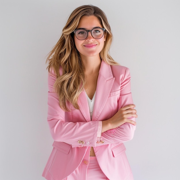 Photo a successful businesswoman on a white background