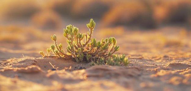 Photo succulent plants in the desert 3d render illustration