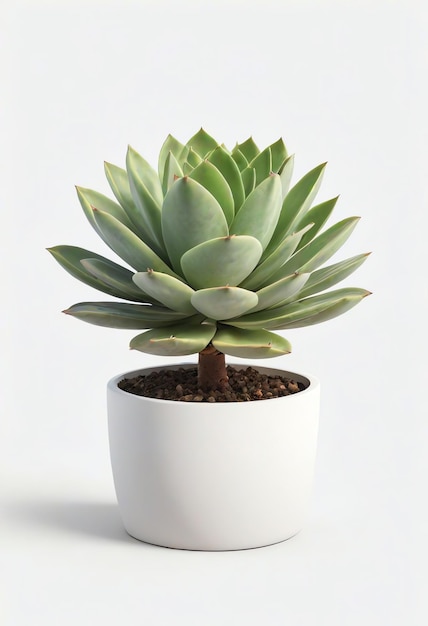 Succulent in White Pot