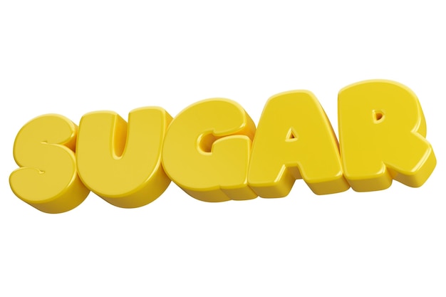 Sugar 3d word text