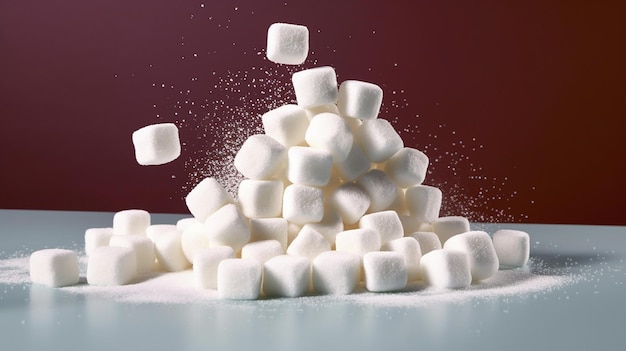 Sugar cubes reflecting pristine purity and sweetness ready to enhance your favorite beverages