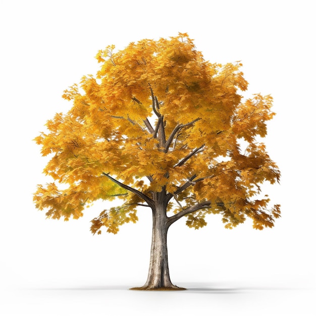 sugar maple on white background