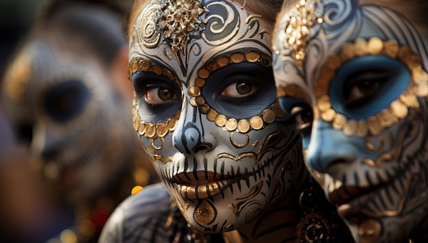 Sugar skull mask Day of the Dead celebration