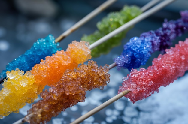 Sugar sticks in varied colors