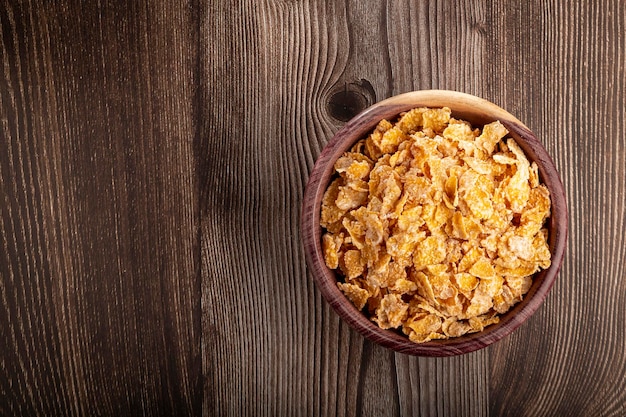 Sugared corn flakes in the bowl