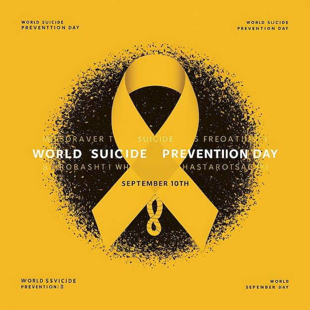 Photo suicide prevention awareness month card september vector