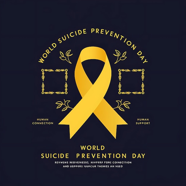 Suicide Prevention Awareness Month card September Vector