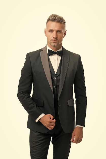 Photo suit for special occasion elegant accessory tailored suit fashion shop rent suit service elegant fashion outfit gentleman modern style well groomed handsome man wear tuxedo fashion clothes