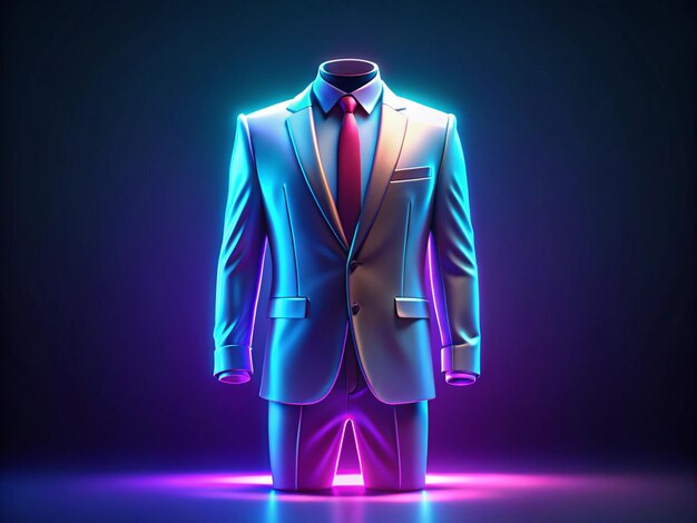 Photo suit with neon lights on it