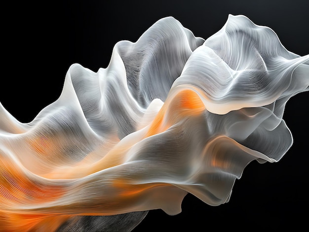 A suitable title for this image could be Ethereal Waves Translucent Flow of Light and Color