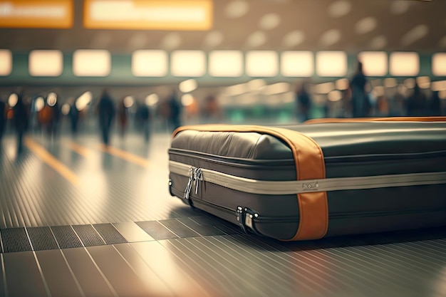 Suitcase was delivered to airport in airport baggage claim area