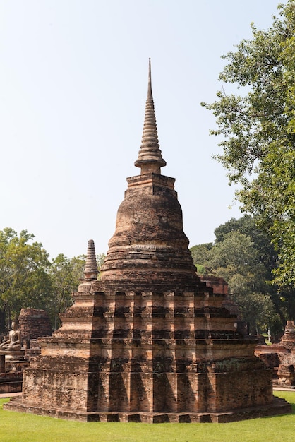 Sukhothai historical park Buddhist temple ruins in Sukhothai historical parkThailand