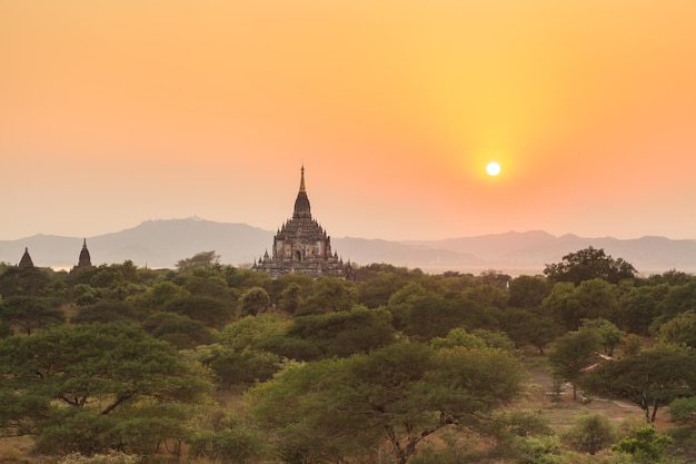 Sulamani temple at sunset Bagan Myanmar